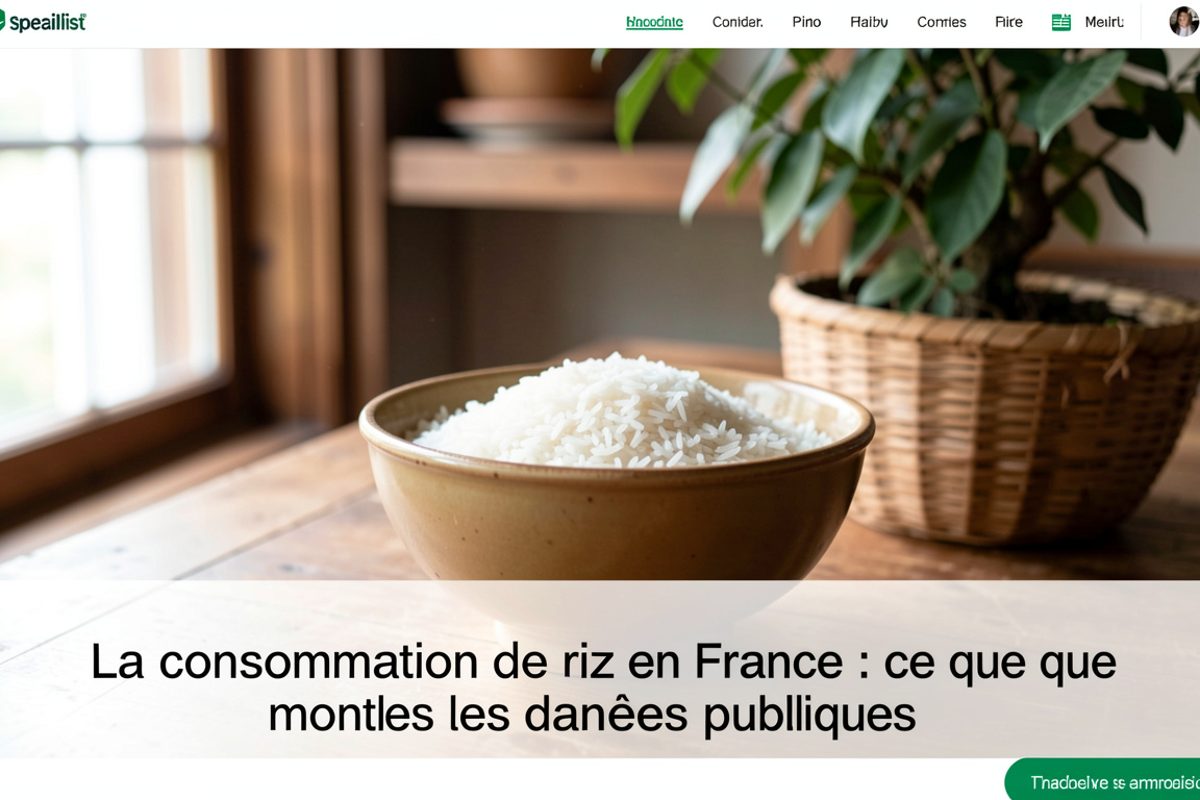 Scène documentaire liée à La consommation de riz en France : ce que montrent les données publiques