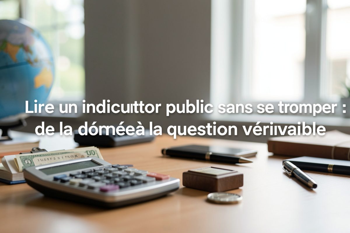 Scène documentaire liée à Lire un indicateur public sans se tromper : de la donnée brute à la question vérifiable